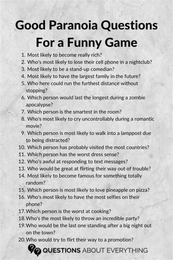 100+ best paranoia questions for a fun game with your friends