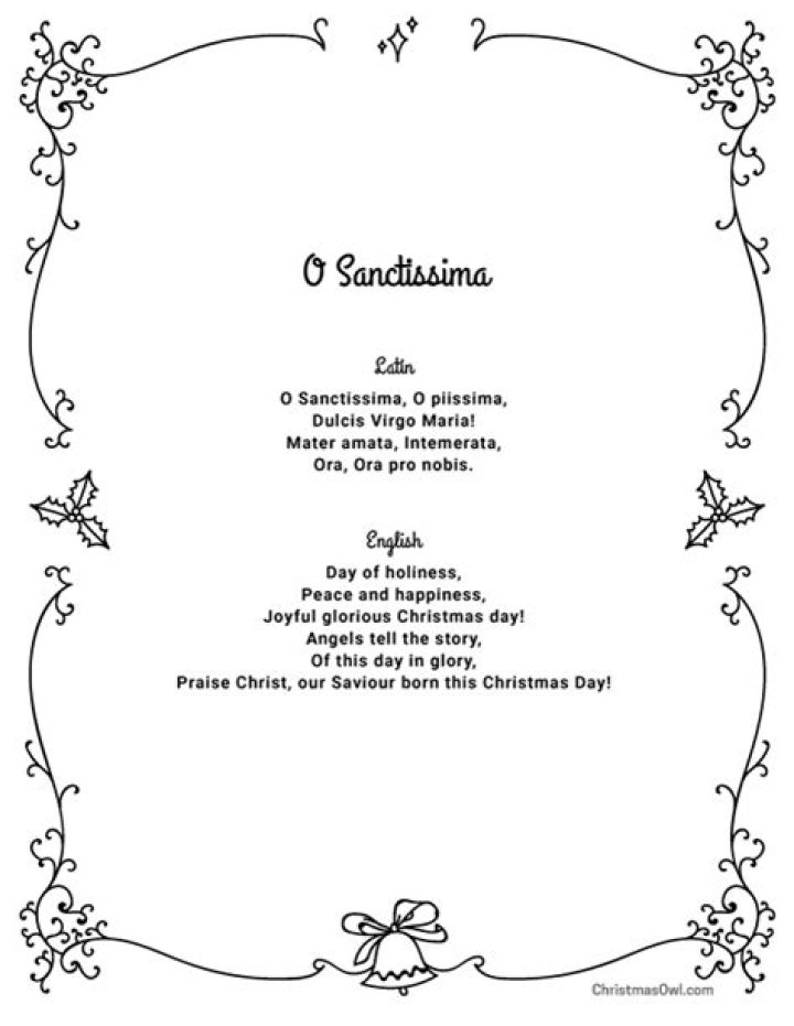 O sanctissima bing crosby lyrics