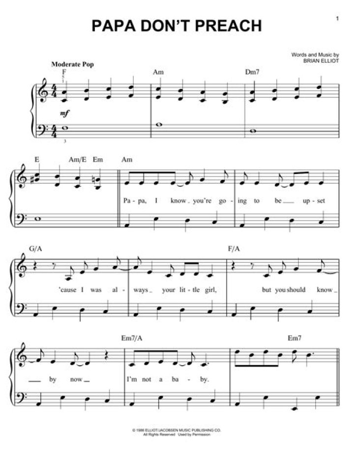 Papa dont preach lyrics