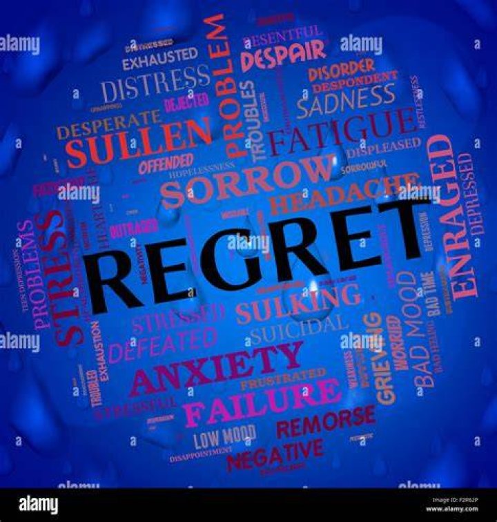 Word That Describes Regret at Moment of Wrong Decision