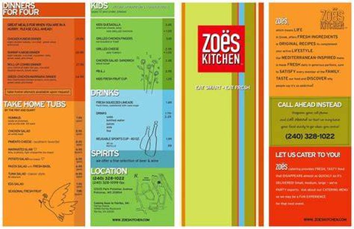 Zoes Kitchen Printable Catering Menu Wow Blog